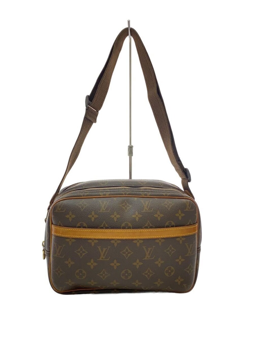LOUIS VUITTON Reporter Monogram Canvas Brown Bag